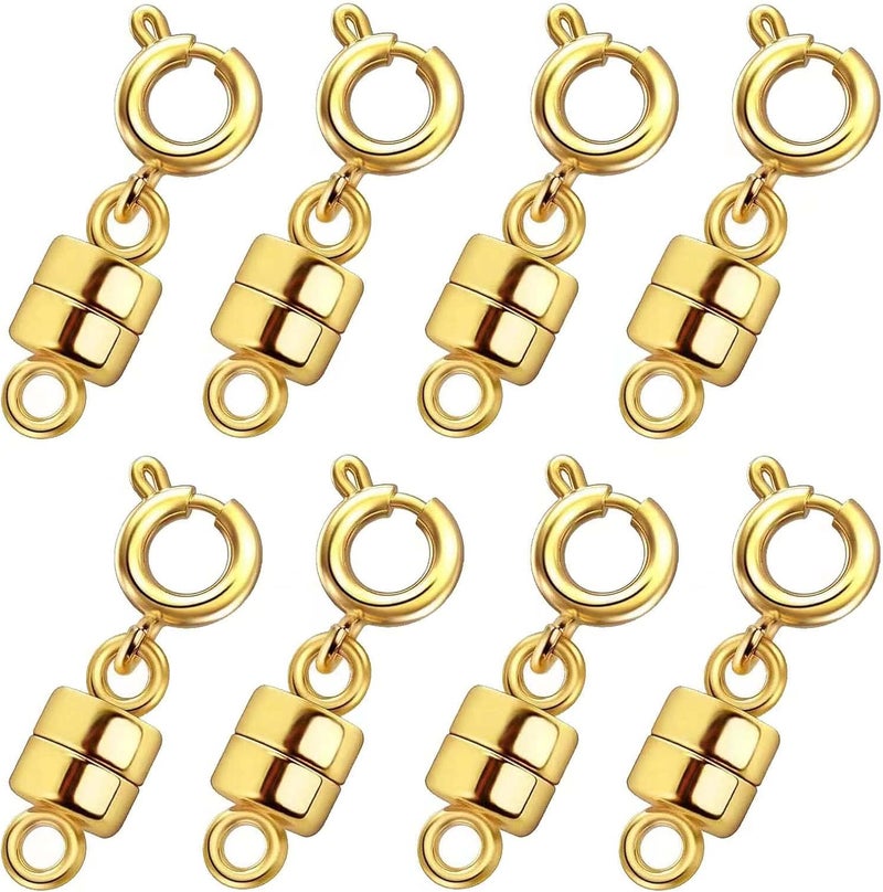 Qulltk Magnetic Necklace Clasps and Closures 18K Gold and Silver Plated Bracelet Converter Clasp,Suitable for Necklaces Chain Extender - Image 1